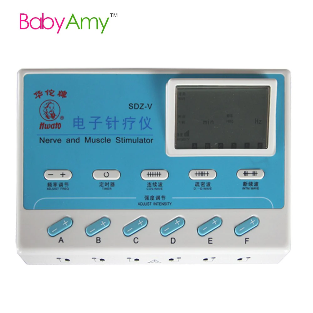 Hwato SDZ-V 6 Channel Electronic Acupuncture Therapy apparatus.Nerve and muscle stimulator Massage.LCD TENS Physical Therapy - Image 3