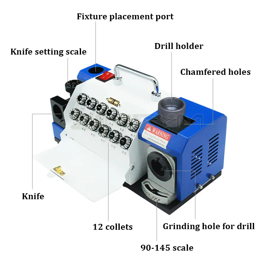 HY-13 Portable Electric Drill Bit Grinder 220V/180W Automatic High-Precision Integrated Drill Bit Sharpener/Grinder - Image 5