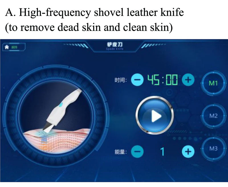 Ice Blue Hydro Machine 7 In 1 Skin Analysis Skin Care Device for Facial Cleansing Deep Pore Vacuum Hydra Skin Lift Anti-aging - Image 10