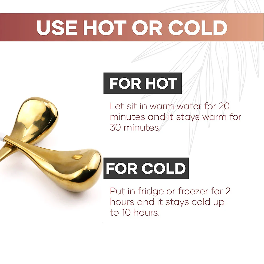 Ice Globes for Face 2PCS Luxury Rose Gold Cryo Sticks Face Roller Cold & Heat Relief Beauty Facial Massage Tools Birthday Gift - Image 4