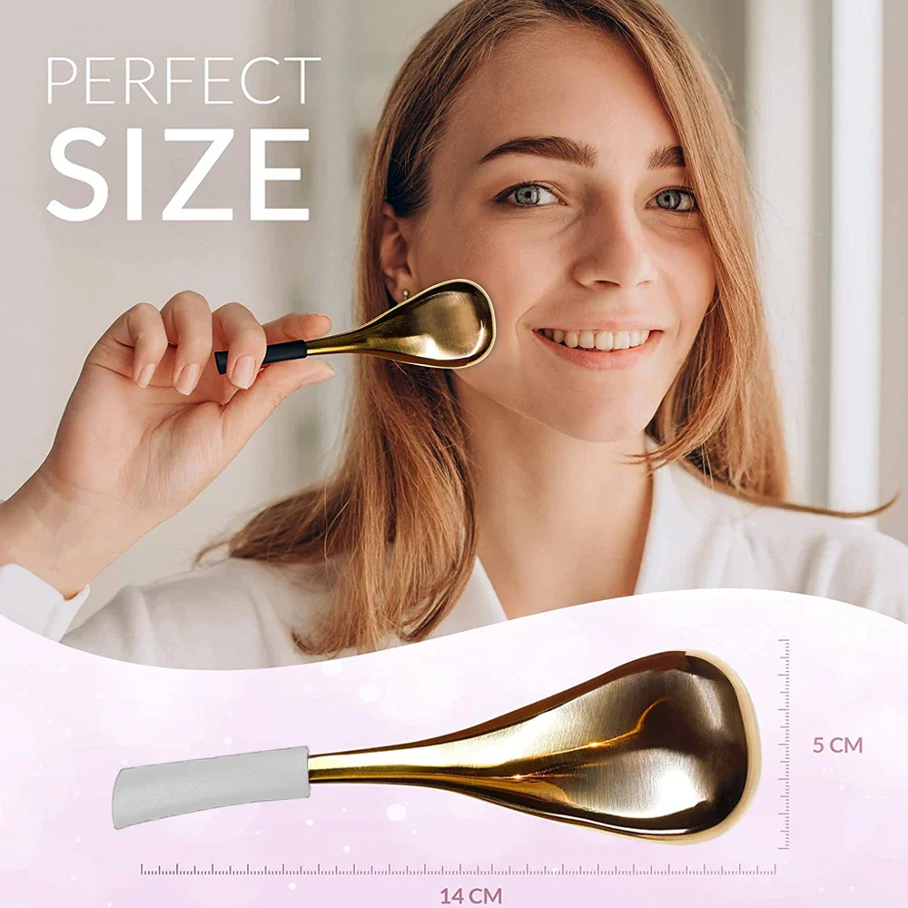 Ice Globes for Face 2PCS Luxury Rose Gold Cryo Sticks Face Roller Cold & Heat Relief Beauty Facial Massage Tools Birthday Gift - Image 5