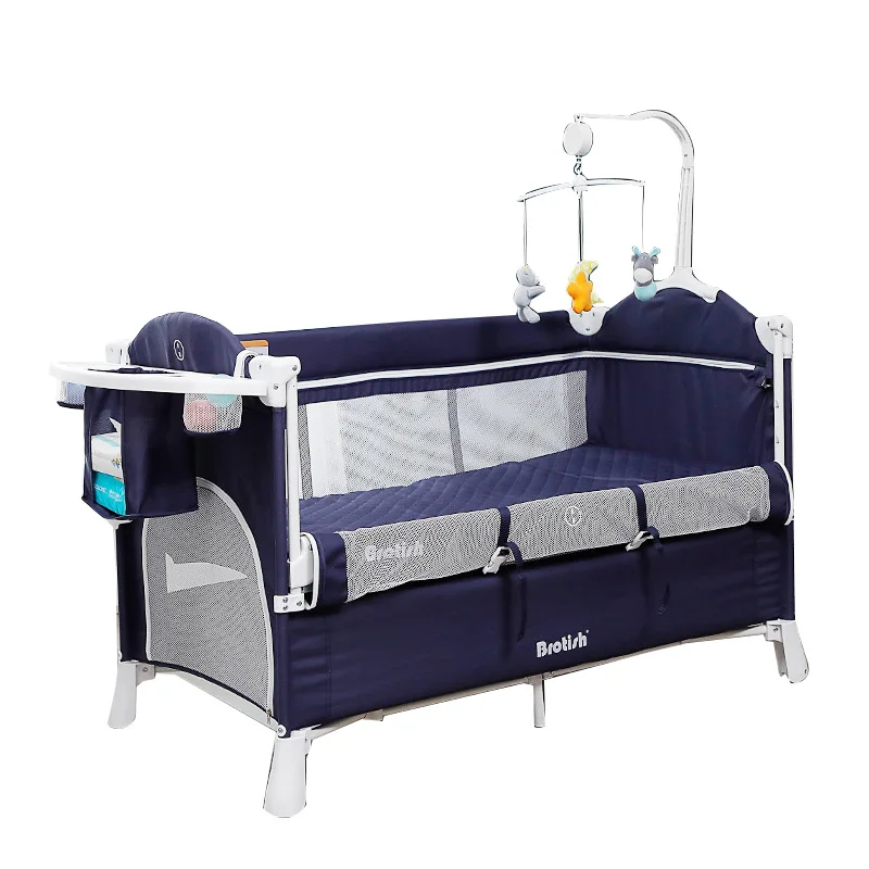 Portable Baby Bed with Diaper Table Multifunctional Newborn Bed Kids Cradle Rocker Baby Crib for 0-6 years Old Child Crib - Image 4