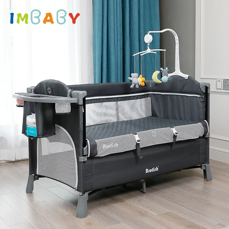 Portable Baby Bed with Diaper Table Multifunctional Newborn Bed Kids Cradle Rocker Baby Crib for 0-6 years Old Child Crib - Image 7
