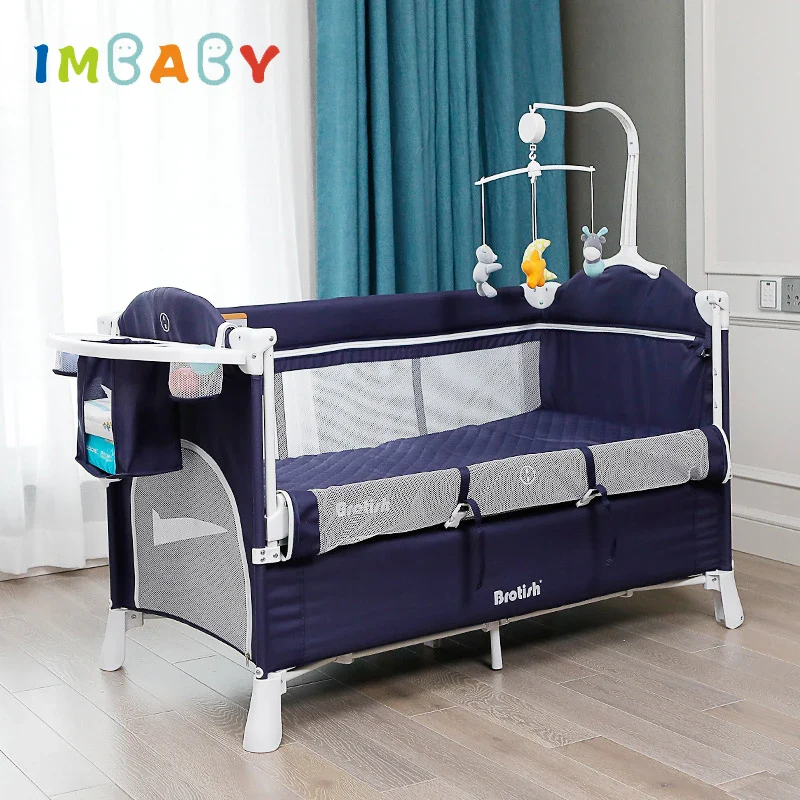 Portable Baby Bed with Diaper Table Multifunctional Newborn Bed Kids Cradle Rocker Baby Crib for 0-6 years Old Child Crib - Image 8