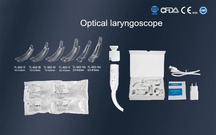 In Sight Handheld Anesthesia Reusable Core Optical Fiber Laryngoscope Disposable Blade - Image 2