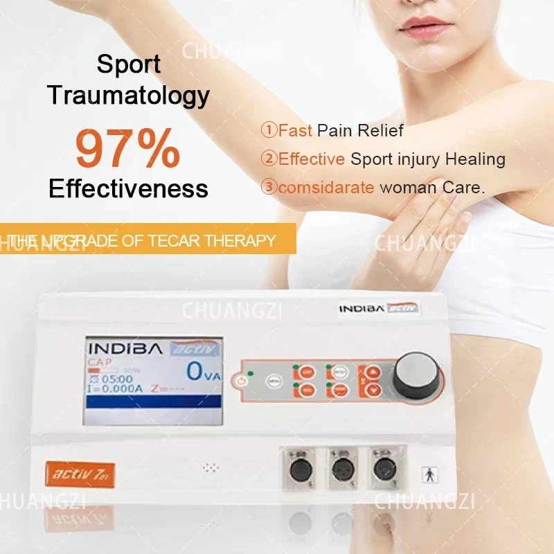 INDIBA Activ 902 RF 448KHZ Diathermy Face Lift Body Slimming Machine Wrinkle Removal Pain Relief Anti-Cellulite Beauty Equipment - Image 7