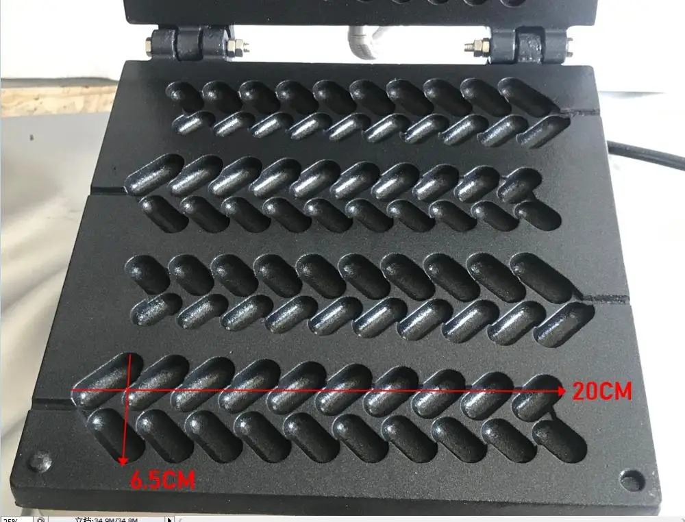 Industrial Waffle Stick Machine Lolly Waffle Makers Electric Waffle Machine Baker Leaff Waffle Baking Iron Cake Oven - Image 6