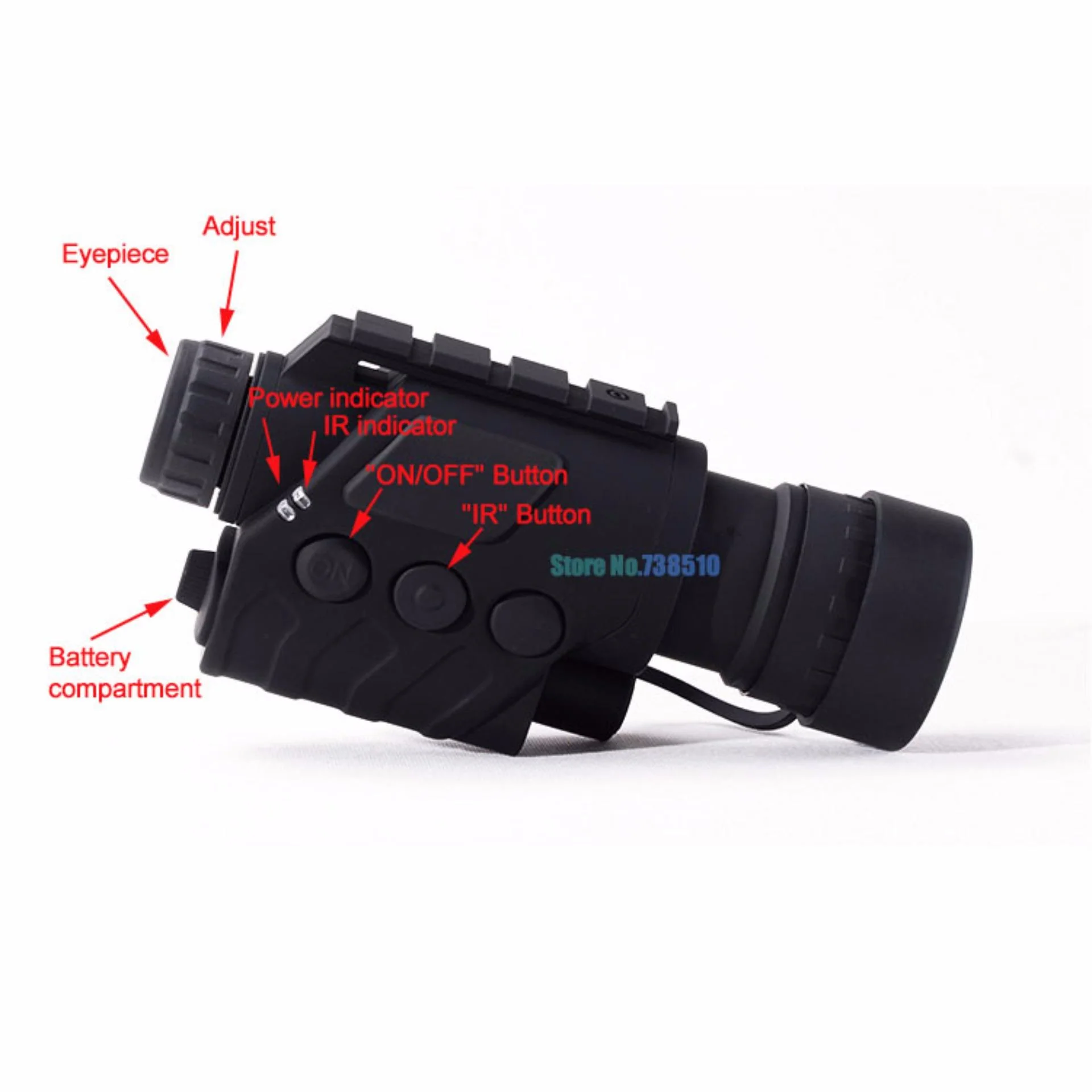 Infrared Dark Night Vision IR Monocular Binoculars,Telescopes 5X Magnification for Night Hunting & Field Game - Image 6