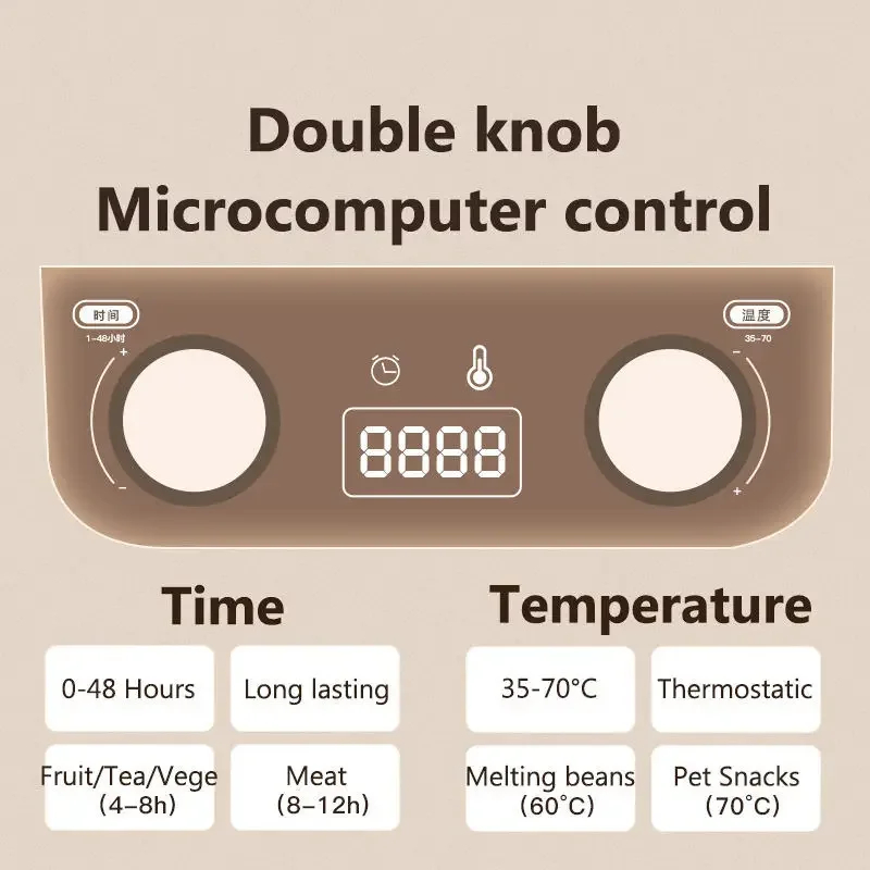 Intelligent Fruit Dryer Long Lasting Thermostatic Food Dehydrator Fruit Vegetable Meat Dehydrated Pet Snack Drying Machine - Image 3