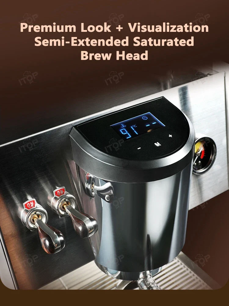 ITOP X20 Semi-automatic Espresso Machine Commercial Home OPV Valve Adjust the Pressure OLAB Pump Copper Boiler Coffee Maker 220V - Image 4