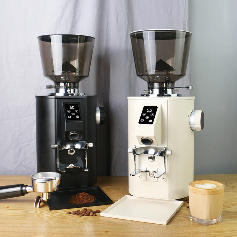 K-64S Electric Coffee Grinder Commercial 64mm Flat Burr Coffee Grinder 500g Hopper Anti-Static for Café Coffee Mill - Image 2