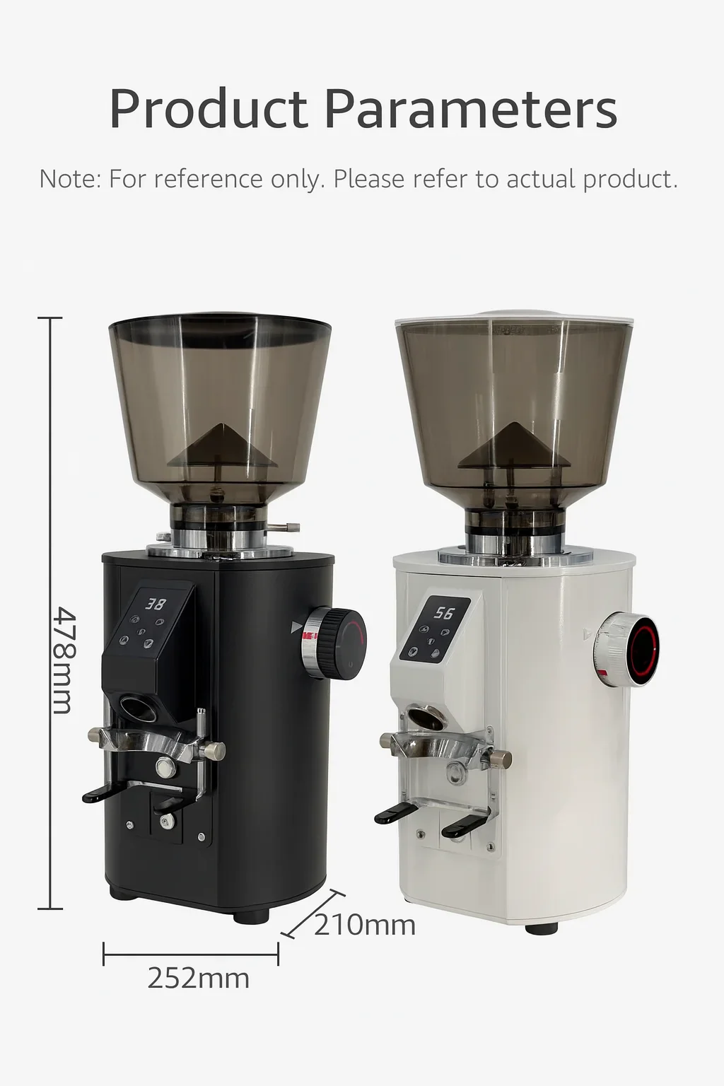 K-64S Electric Coffee Grinder Commercial 64mm Flat Burr Coffee Grinder 500g Hopper Anti-Static for Café Coffee Mill - Image 8