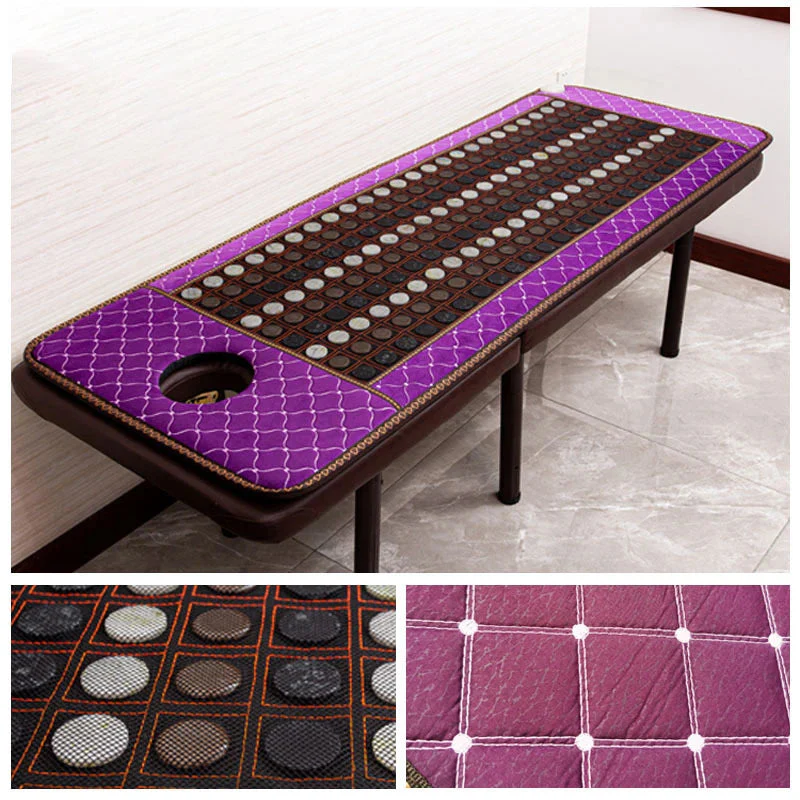 Large Far Infrared Heating Pad Natural Jade Tourmaline Mat Electric Hot Stone Heating Mattress Therapy Massage Cushion Jade Mat - Image 4