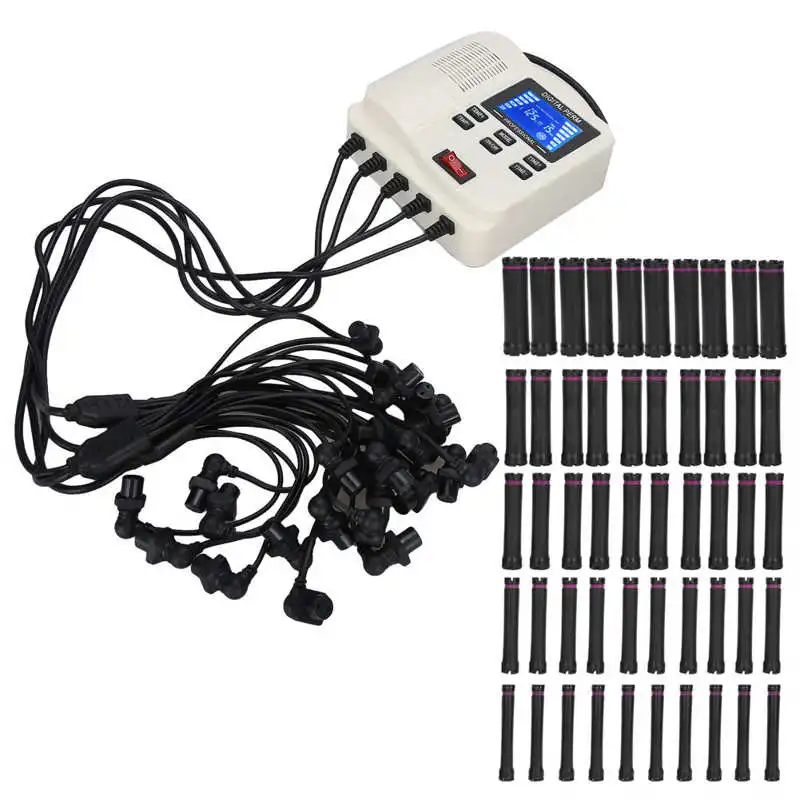 LCD Digital Hair Perm Machine PTC Heating Hair Curler Waver with Hair Rollers Temperature Adjustable Hair Styling Tool 110V-240V