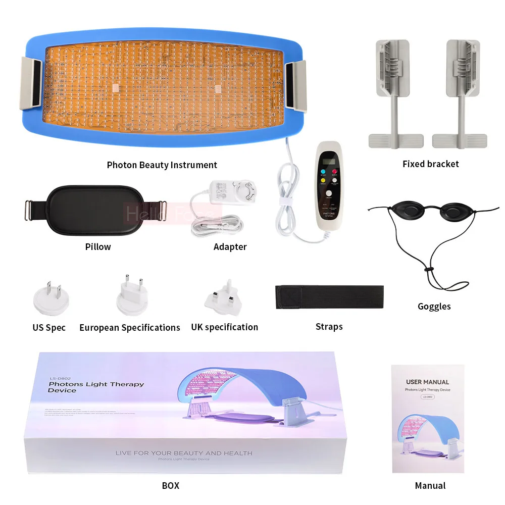 LED Beauty Mask 573 Lamp Beads LED Photon Beauty Device Foldable Face Body PDT Machine - Image 5