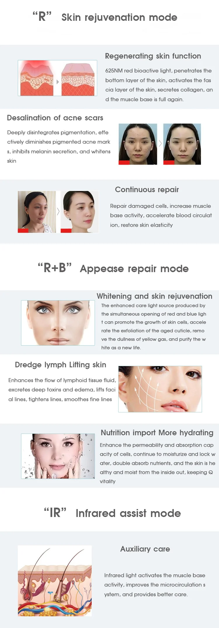 LED Facial Mask Photon Light Energy Therapy Lamp Facial Care Beauty Machine Skin Rejuvenation PDT Anti Aging Acne Wrinkle Remove - Image 11