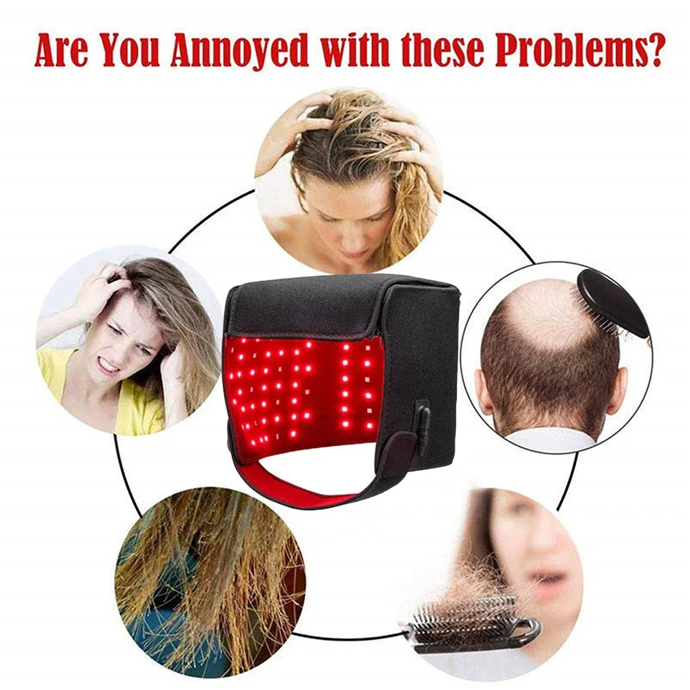 LED Red Light Therapy Hat For Hair Growth Red & Infrared Light Hair Growth Cap For Hair Loss Promote Hair Fast Regrow Care Cap - Image 2