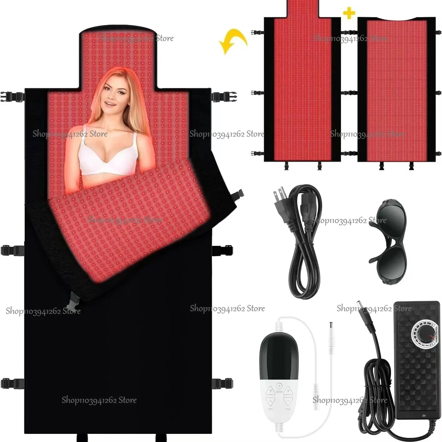 LED Red Light Therapy Pillow 660nm Infrared Close Range 850nm Sleeping Bag Large Size Light Therapy Pillow For Relaxation - Image 2
