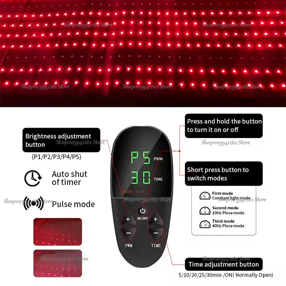 LED Red Light Therapy Pillow 660nm Infrared Close Range 850nm Sleeping Bag Large Size Light Therapy Pillow For Relaxation - Image 5