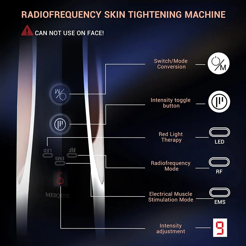 Lose Weight Sculpting Machine RF Radio Frequency Body Slimming Machine and Cellulite Massager EMS Belly Fat Burner LED Therapy - Image 2