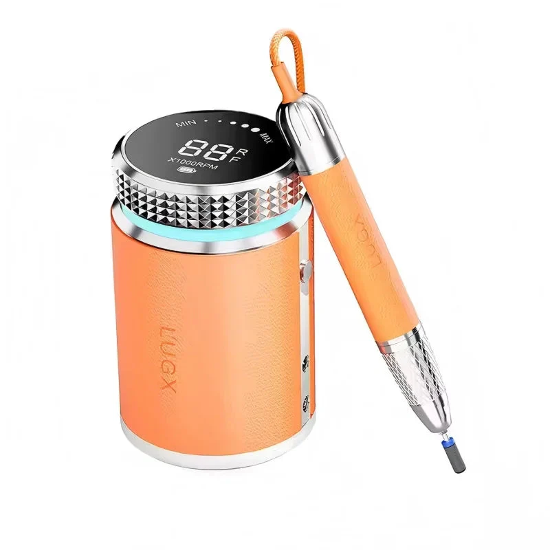 L'UGX Professional Nail Drill, Waterproof 35000RPM Brushless Nail Drill Machine, Rechargeable Nail Efile for Acrylic Gel Nails
