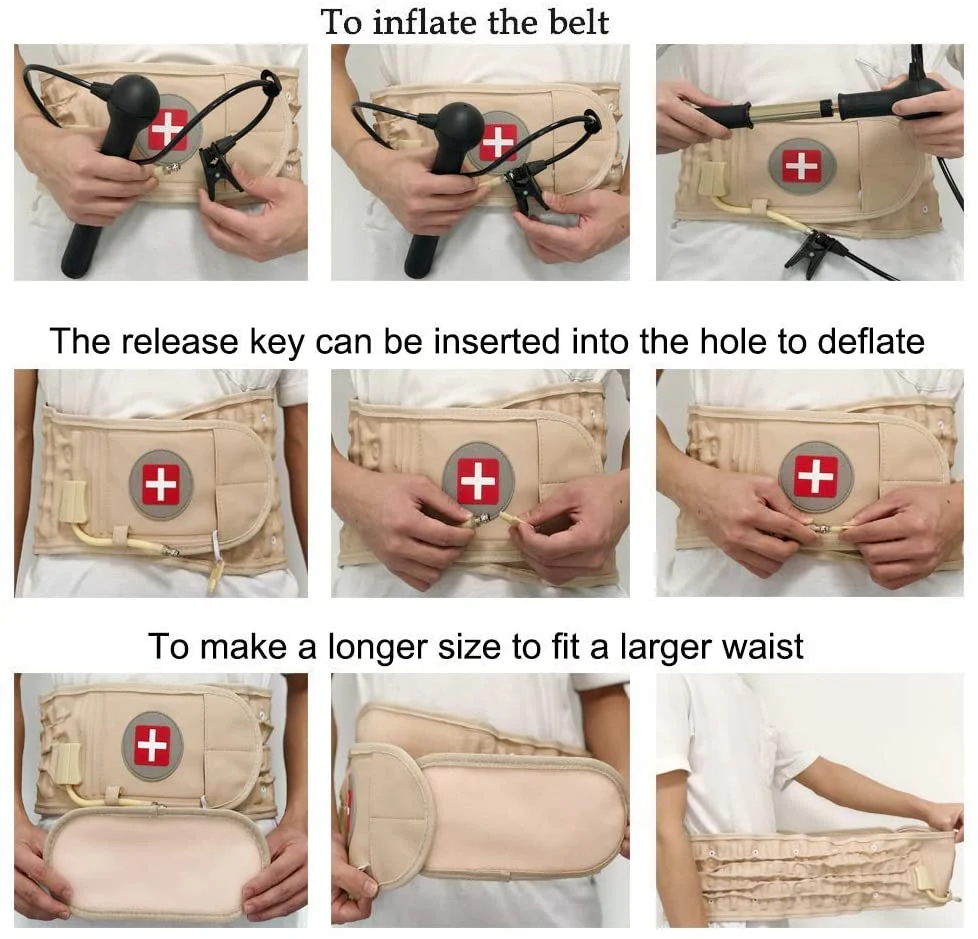Lumbar Back Pain Relief Belt Lumbar Relief Spinal Decompression Belt for Back Pain Relief Lower Back Traction Device 29-49 Waist - Image 5