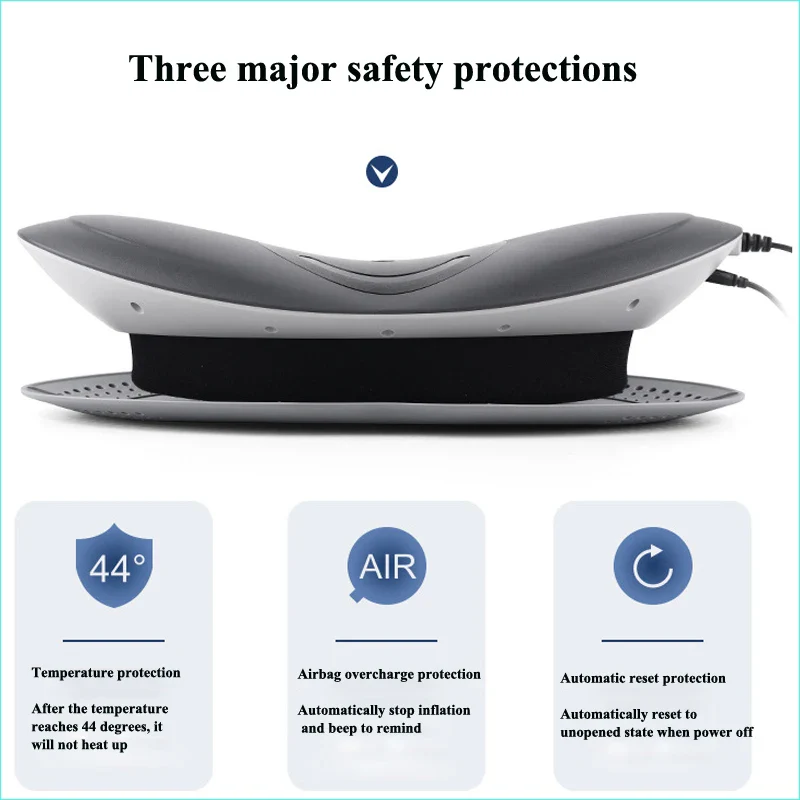 Lumbar Spine Massager Neck Lumbar Traction Multifunctional Inflatable Hot Compress Vibration Air Pressure Waist Massager Warm - Image 3