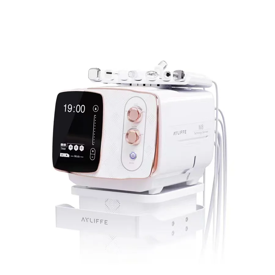 M8 7 In 1 Plasma Hydra Dermabrasion Machine Hydrogen Oxygen Skin Whitening Wrinkle Removal Water Peeling Beauty Device