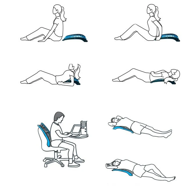 Magic Back Stretcher Lower Lumbar Massage Support Spine Pain Relief Chiropractic Lumbar stretch calibration device - Image 4