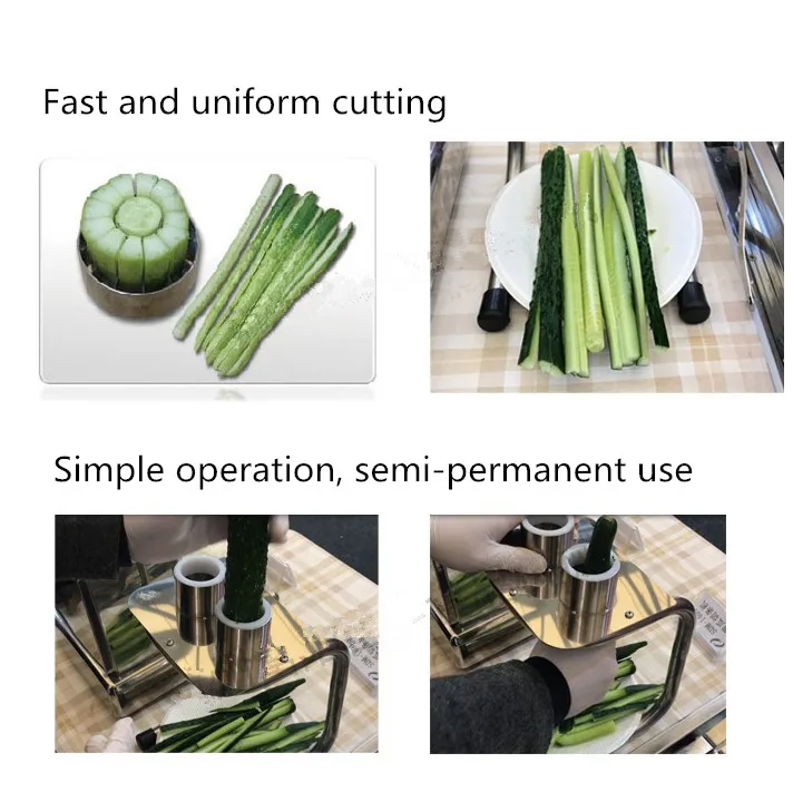 Manual cucumber cutting machine Cucumber Splitter Cutter carrot strip cutter vegetable chopping machine for Korean sushi - Image 5