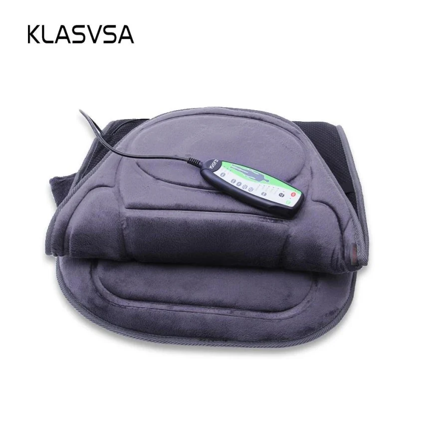 Massage Chair Seat Massager Heat Vibrate Cushion Back Neck Car Pain Relaxation - Image 5