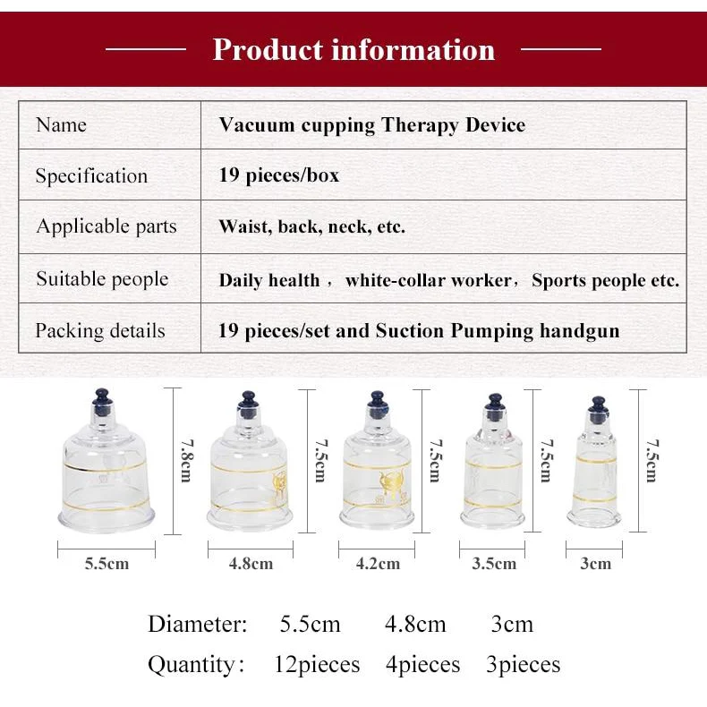 Massager jars vacuum suction therapy cupping set cans for massage 19 Cups Set - Image 7