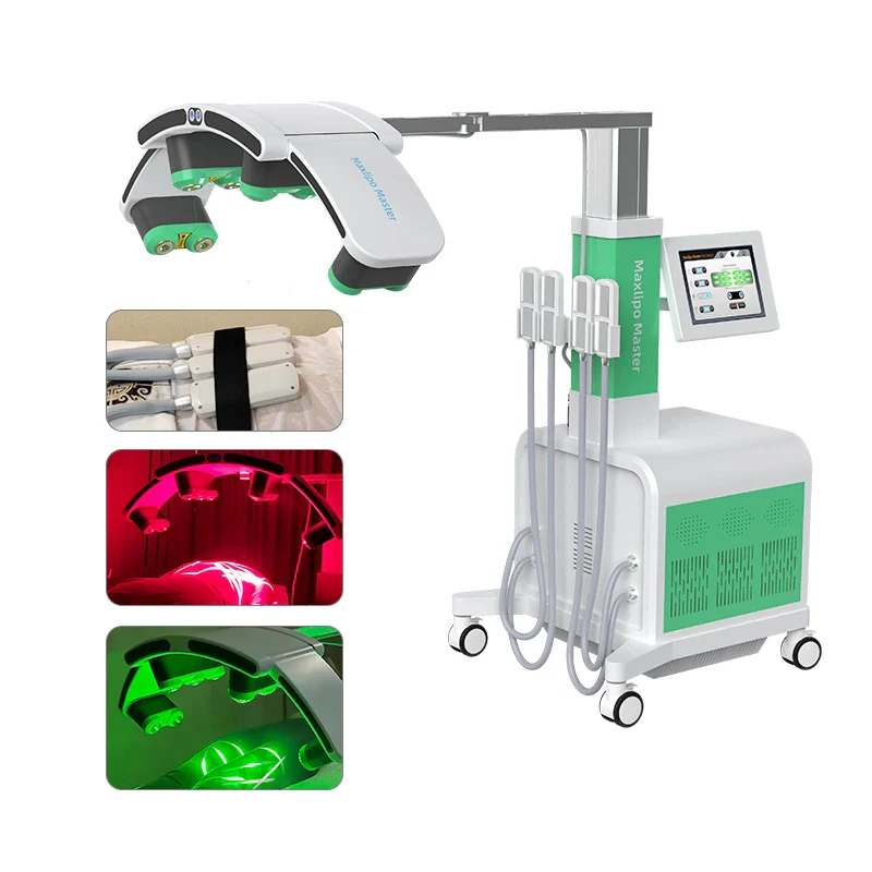 Medbeier 10D EMS Cold Laser Lipolysis Maxlipo Master 635nm 532nm Red Green Light 2 In 1 Cryo Pads Lipo Laser Slimming Machine - Image 7