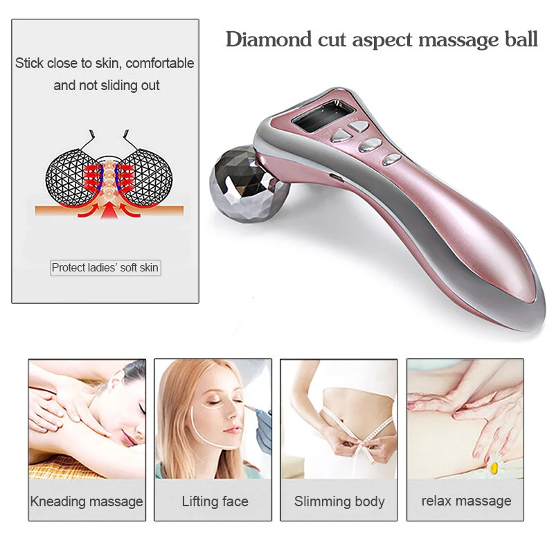 Micro-current Vibration Y Shape 3D Roller Beauty Massager 360 Rotate Full Massage Face Body Skin Lifting Tighten Wrinkle Remover - Image 6