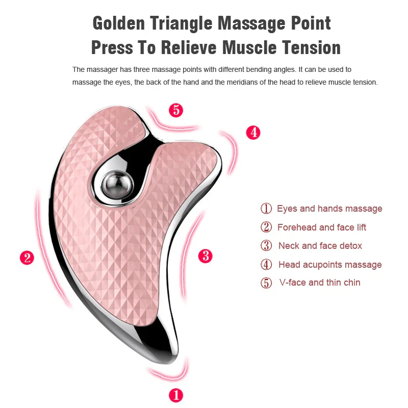 Microcurrent Guasha Facial Massager Electric Scraping Machine Skin Tightening Lifting Massage Tool Face Lift Slimmer Beauty Care - Image 2