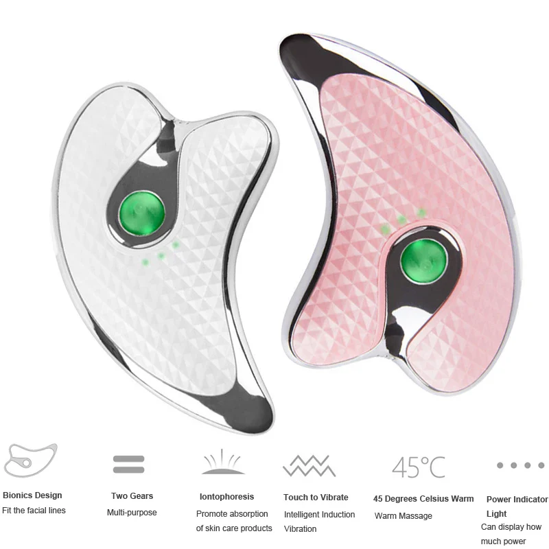 Microcurrent Guasha Facial Massager Electric Scraping Machine Skin Tightening Lifting Massage Tool Face Lift Slimmer Beauty Care - Image 3