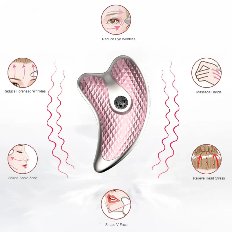 Microcurrent Guasha Facial Massager Electric Scraping Machine Skin Tightening Lifting Massage Tool Face Lift Slimmer Beauty Care - Image 4