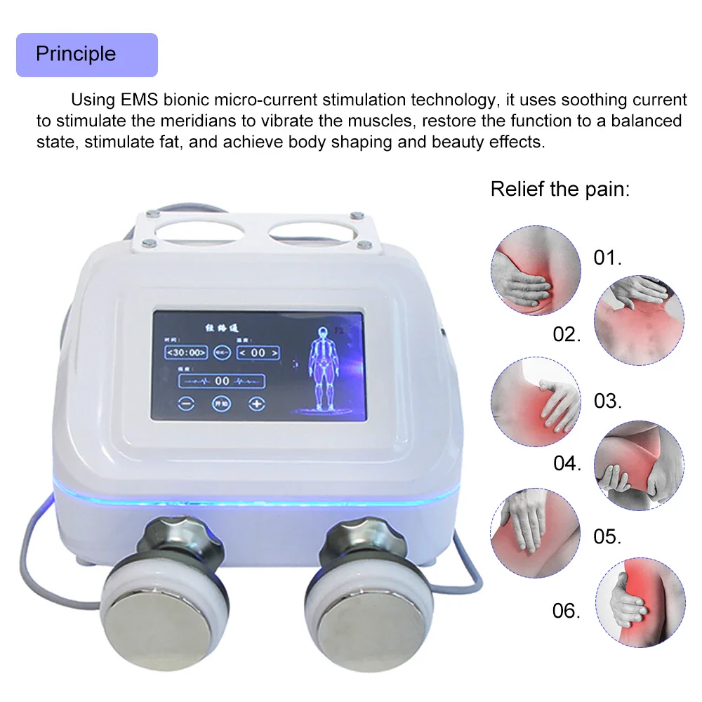 Microcurrent Meridian Machine EMS Body Massage With Heating Lymphatic Drainage Machine Muscle Relax Tools - Image 3