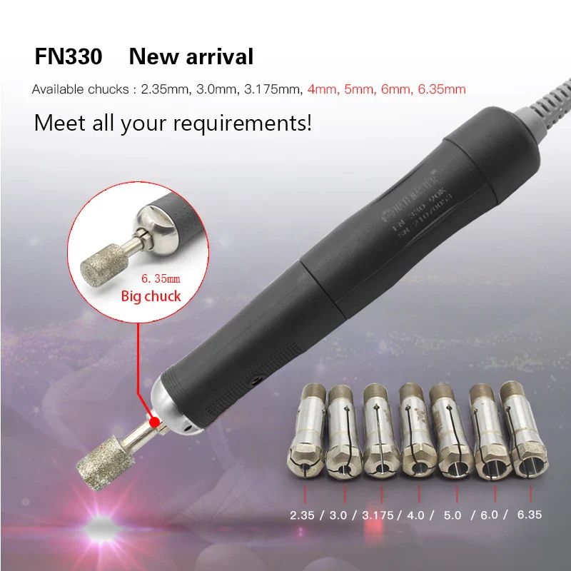 Micromotor Equipment High Rotation 90000rpm Nail Master Jewelry Polish Machine Two Handpiece for Polishing Wood Stone 150W FN330 - Image 4