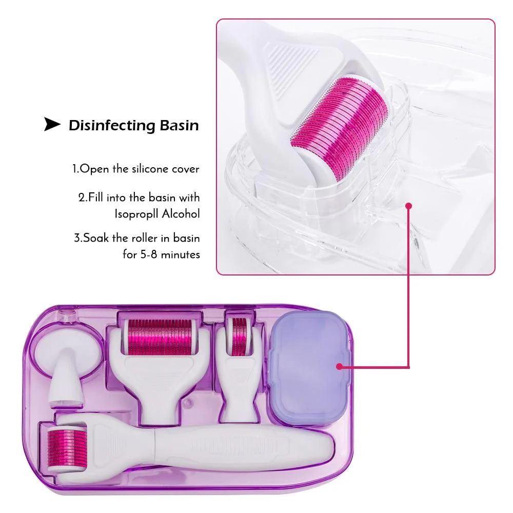 Microneedle Derma Roller Kit for Face 300/720/1200Titanium Derma roller Micro Needle Facial Roller Skin Microdermabrasion Rollor - Image 3