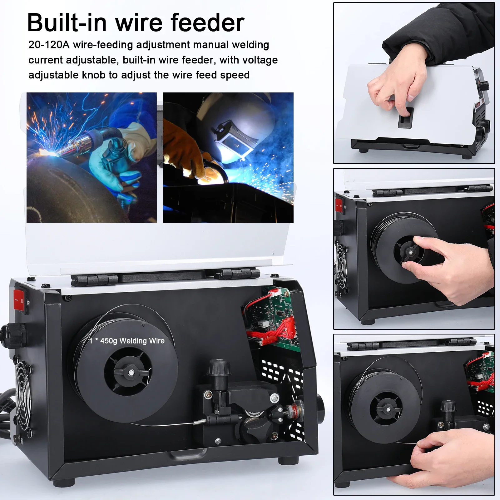 MIG MMA MAG TIG-160C Welding Machine Carbon Dioxide Gases-shelter Manual Welding Multipurpose Direct Current Inverter Welders - Image 6