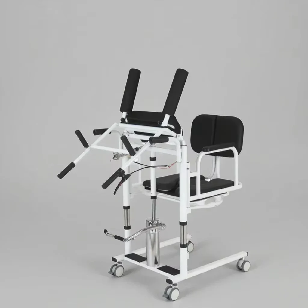 MKR Hydraulic Foldable Transfer Chair Toilet Shower Disabled Elderly Patient Rehabilitation Lift Chair - Image 5