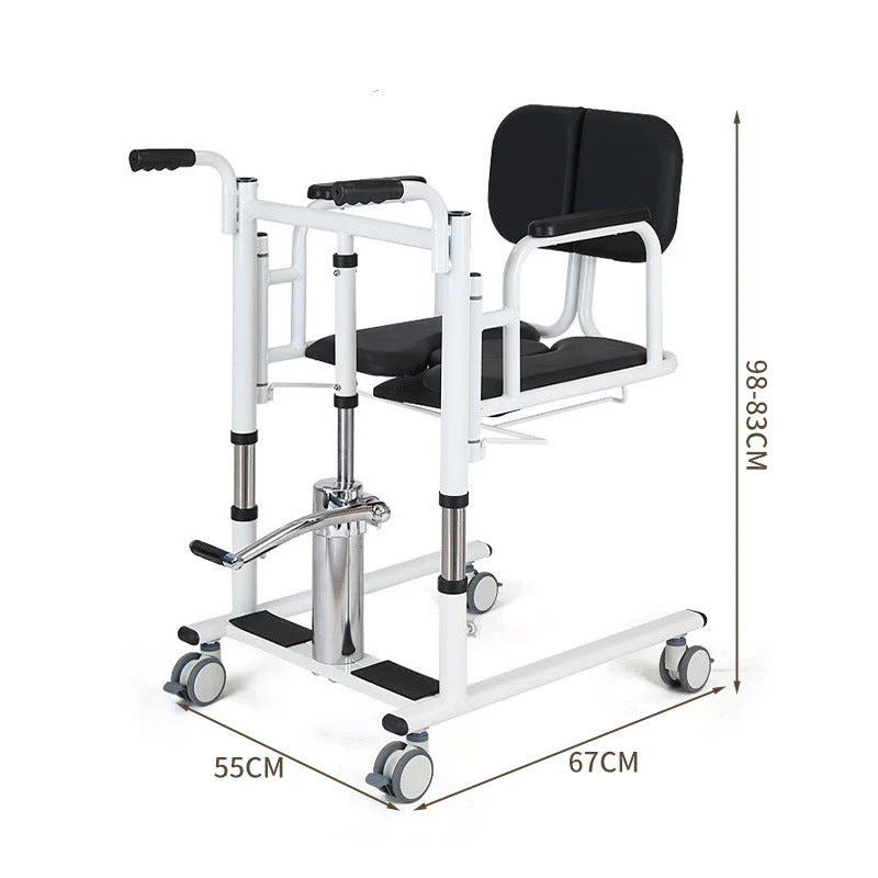 MKR Hydraulic Foldable Transfer Chair Toilet Shower Disabled Elderly Patient Rehabilitation Lift Chair - Image 6