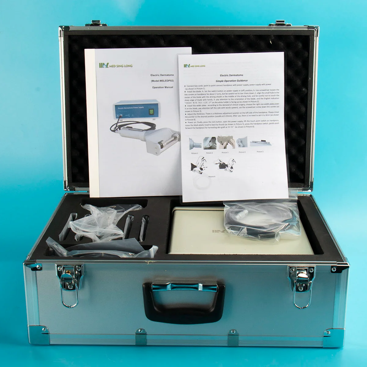 MSLEDP02 Professional Electric Dermatome for Burn and Trauma Skin Grafting - Adjustable Skin Thickness, Sterilizable Medical Device - Image 2