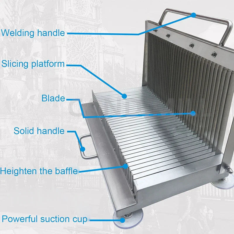 Multi-function slicing hand pressure thickened stainless steel double-blade sharp manual slicer, vegetable cooked food slice - Image 4