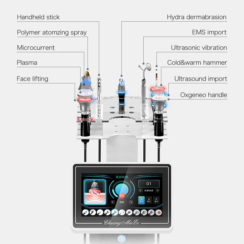 Multifunction 11 In 1 Facial Equipment Oxygen Peel Facial Deep Cleaning Acne Repair Skin Tightening Face Care Brightening Device - Image 5