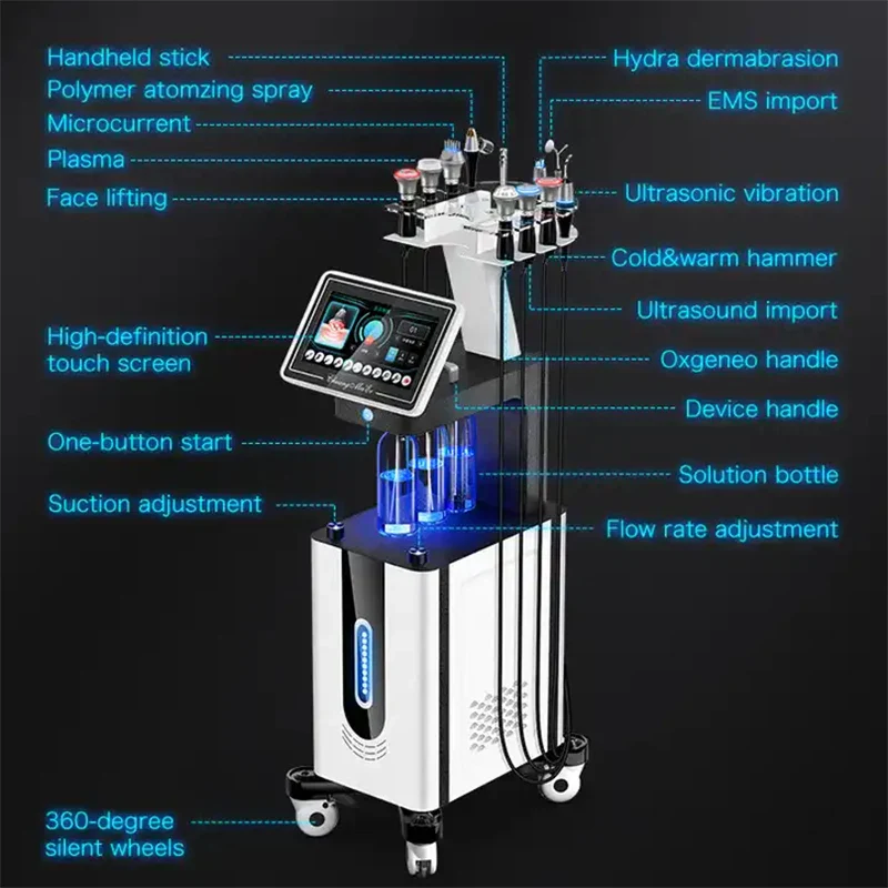 Multifunction 11 In 1 Facial Equipment Oxygen Peel Facial Deep Cleaning Acne Repair Skin Tightening Face Care Brightening Device - Image 6