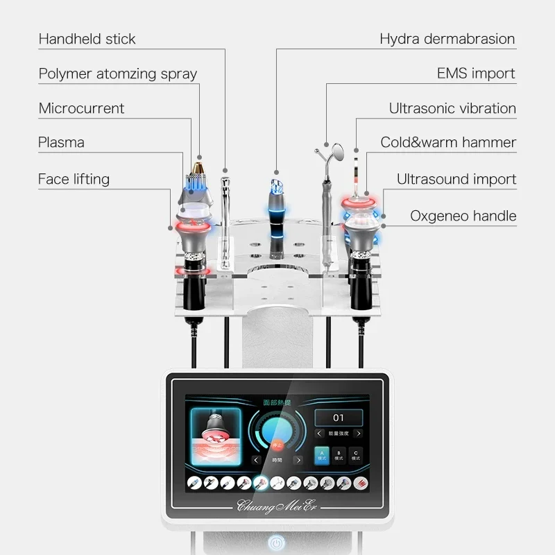 Multifunction Face Lifting Oxygen Hydra Dermabrasion Skin Care Machine Facial Ultrasonic Cleaning Rejuvenation Remove Blackhead - Image 4