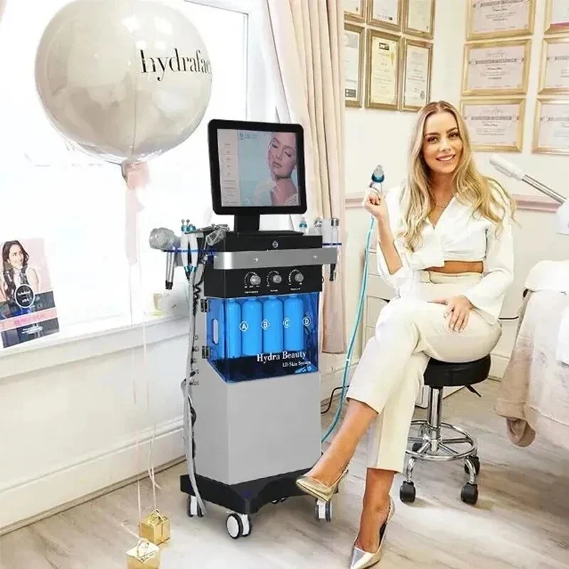 Multifunction Oxygen Hydra Dermabrasion Skin Care Machine Facial Ultrasonic Cleaning Rejuvenation Remove Blackhead Face Lifting - Image 3