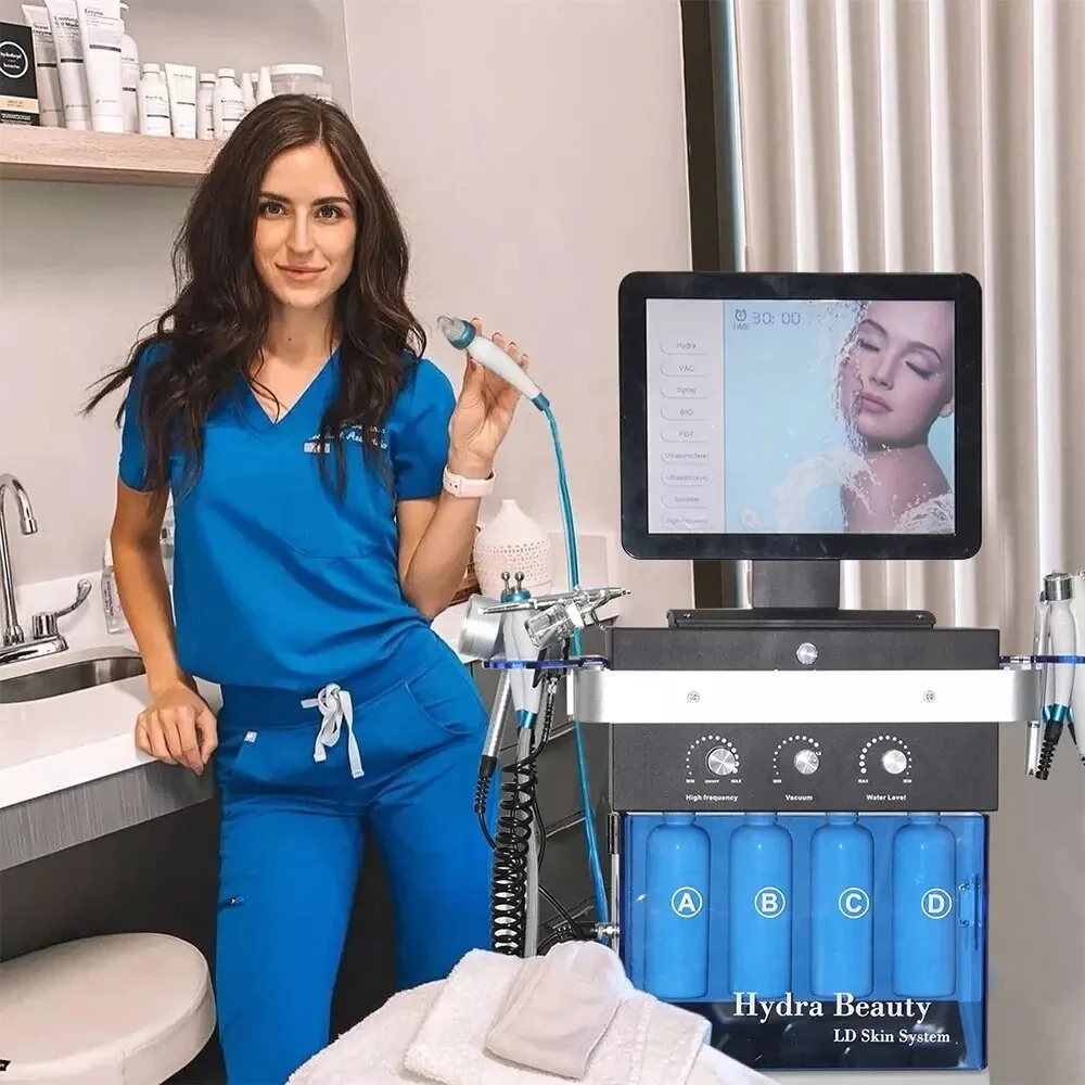 Multifunction Oxygen Hydra Dermabrasion Skin Care Machine Facial Ultrasonic Cleaning Rejuvenation Remove Blackhead Face Lifting - Image 4